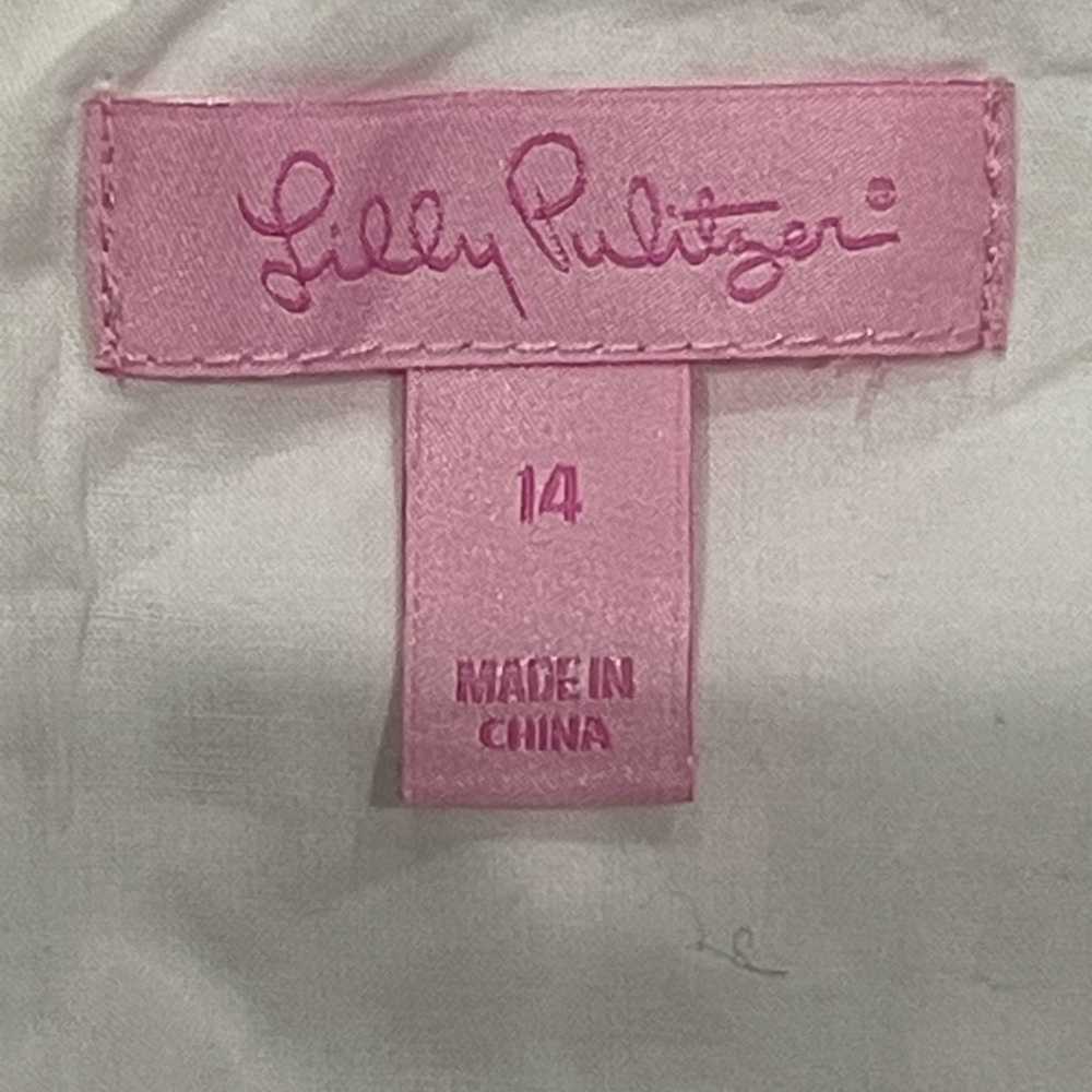 Lilly Pulitzer  Calhoun Scoop Neck Resort White Charleston Eyelet Dress Size 14* - Picture 7 of 11